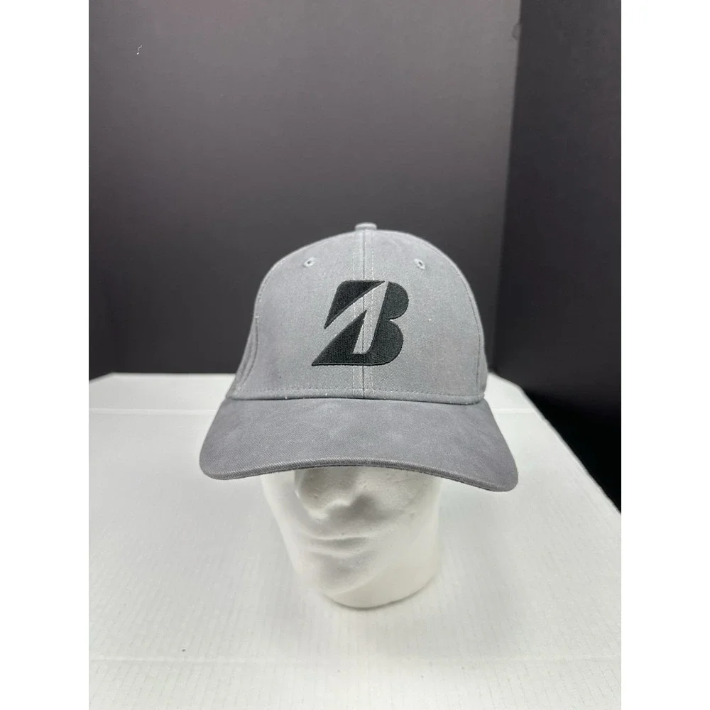 Bridgestone Hat Cap Mens Gray Strap Back Adjustable Dump Truck Image Dri Duck